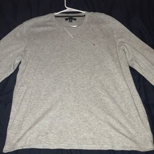 Grey Tommy Hilfiger Long Sleeve T-Shirt
